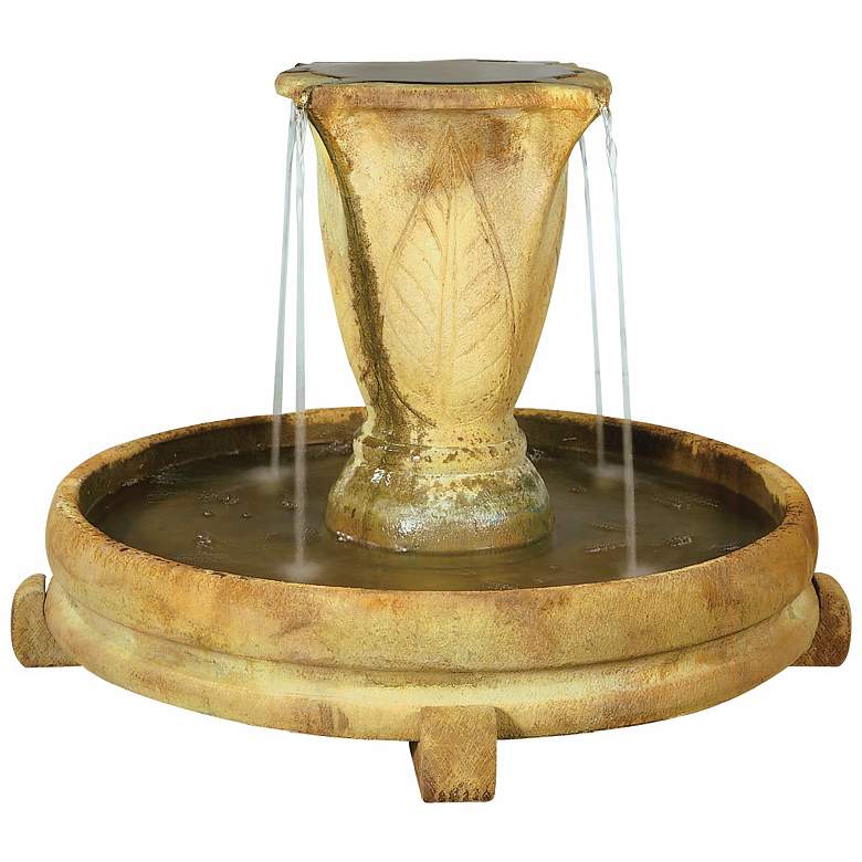Image 1 Vase Urn 28" High Overflow Garden Pool Fountain