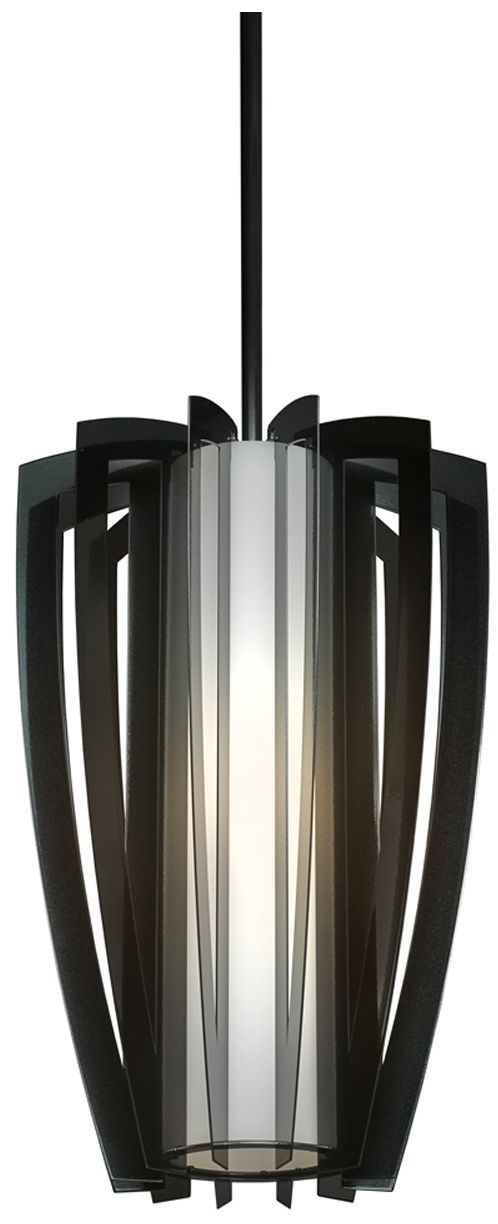Vasi 12" Wide Black Pearl|Opal Acrylic Pendant LED Retrofit