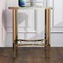 1_Vasket 24" Wide Champagne and White Round End Table