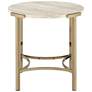 4_Vasket 24" Wide Champagne and White Round End Table more views