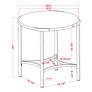 7_Vasket 24" Wide Champagne and White Round End Table more views