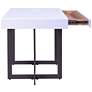 Vasket 24" Wide White Black 1-Concealed Drawer End Table