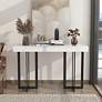 Vasket 47 1/4"W White Black 1-Concealed Drawer Console Table