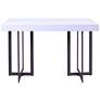 Vasket 47 1/4"W White Black 1-Concealed Drawer Console Table