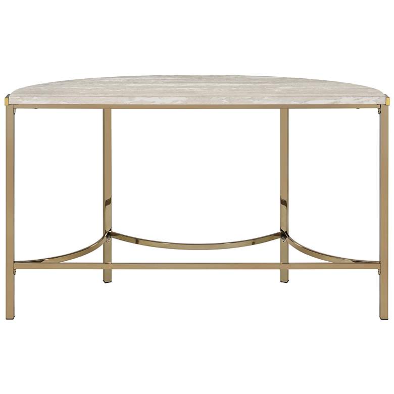 Image 4 Vasket 48 1/4" Wide Champagne and White Sofa Console Table more views