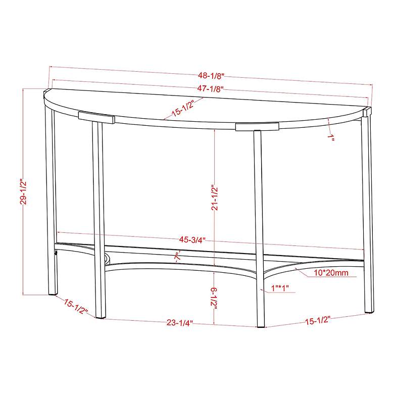 Image 5 Vasket 48 1/4" Wide Champagne and White Sofa Console Table more views