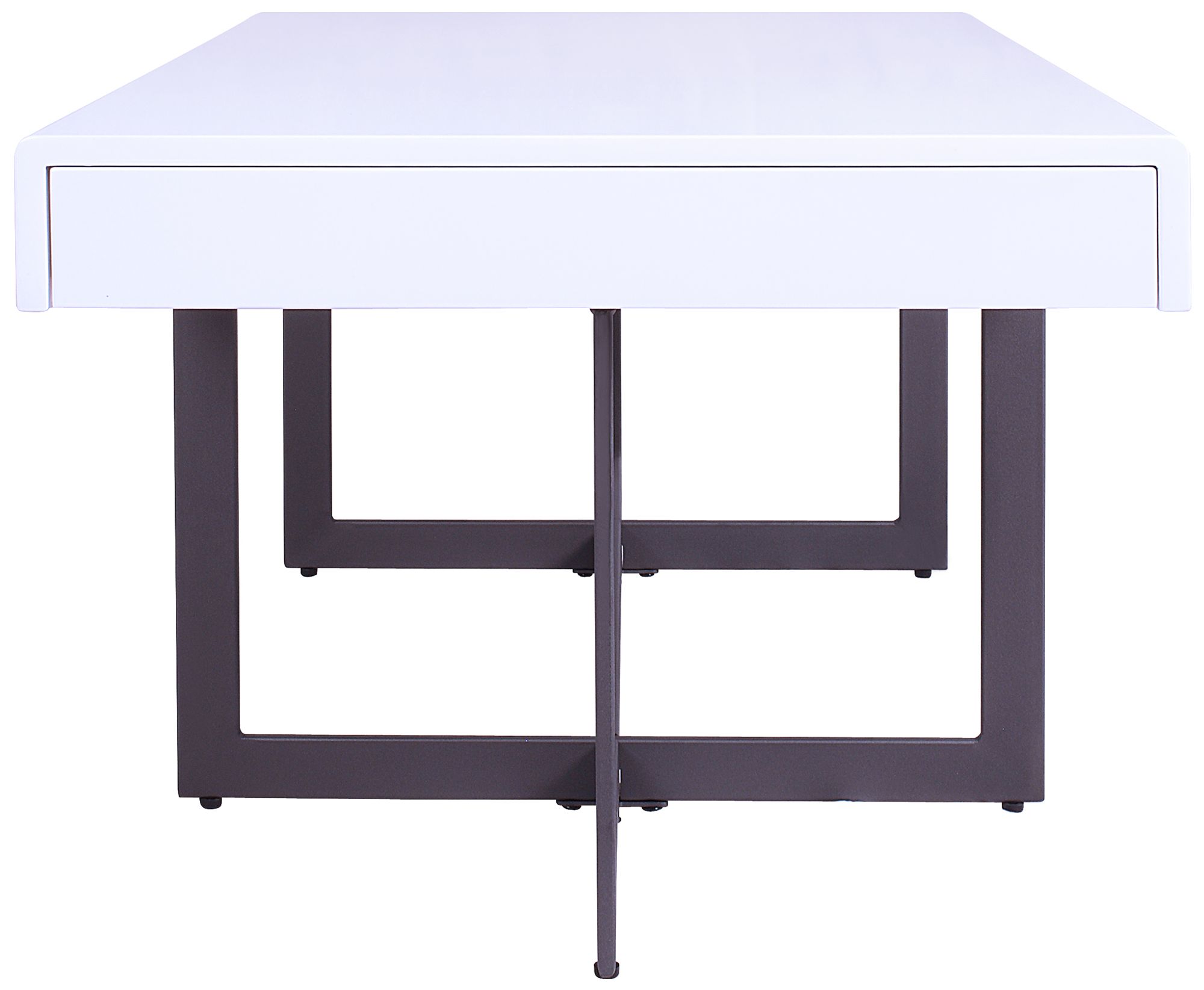 Vasket White Black 2-Piece Coffee Table Set