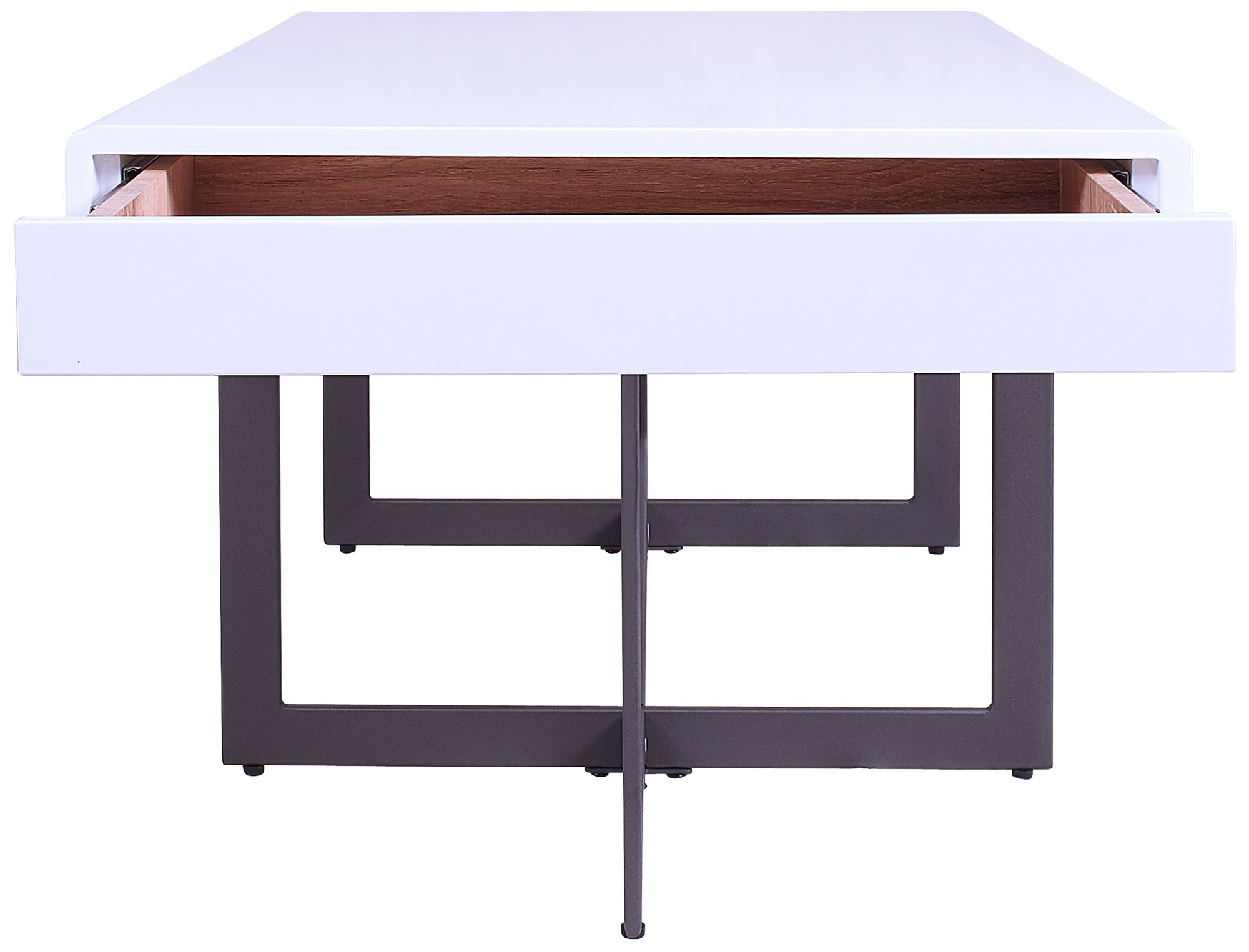 Vasket White Black 2-Piece Coffee Table Set