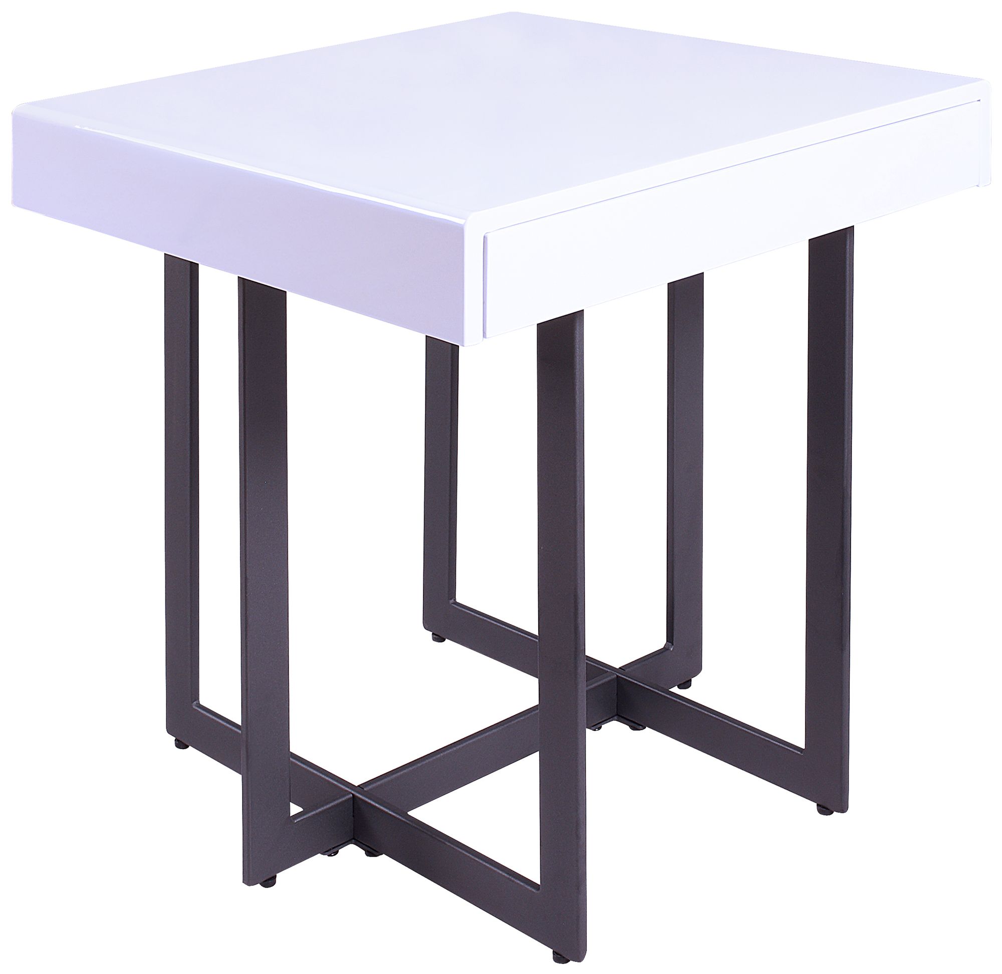 Vasket White Black 2-Piece Coffee Table Set