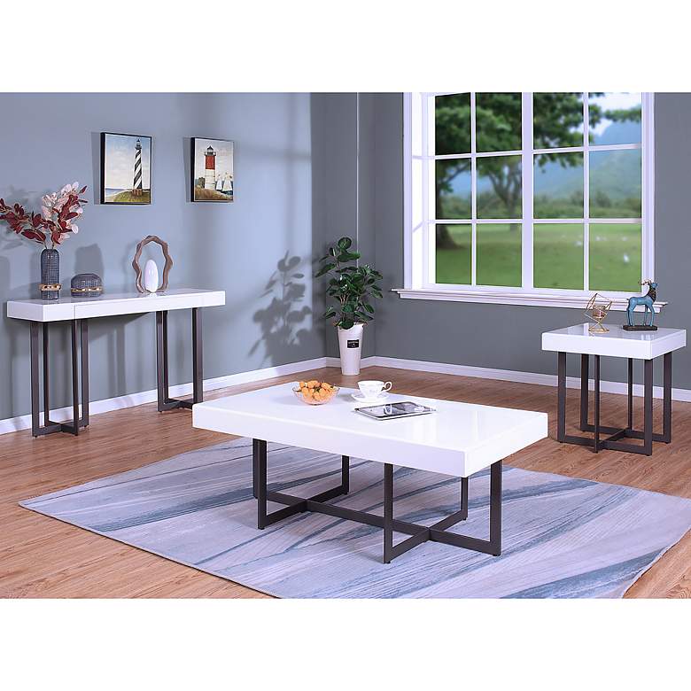 Image 1 Vasket White Black 3-Piece Coffee Table Set