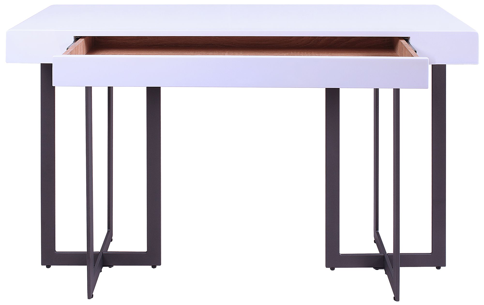 Vasket White Black 3-Piece Coffee Table Set