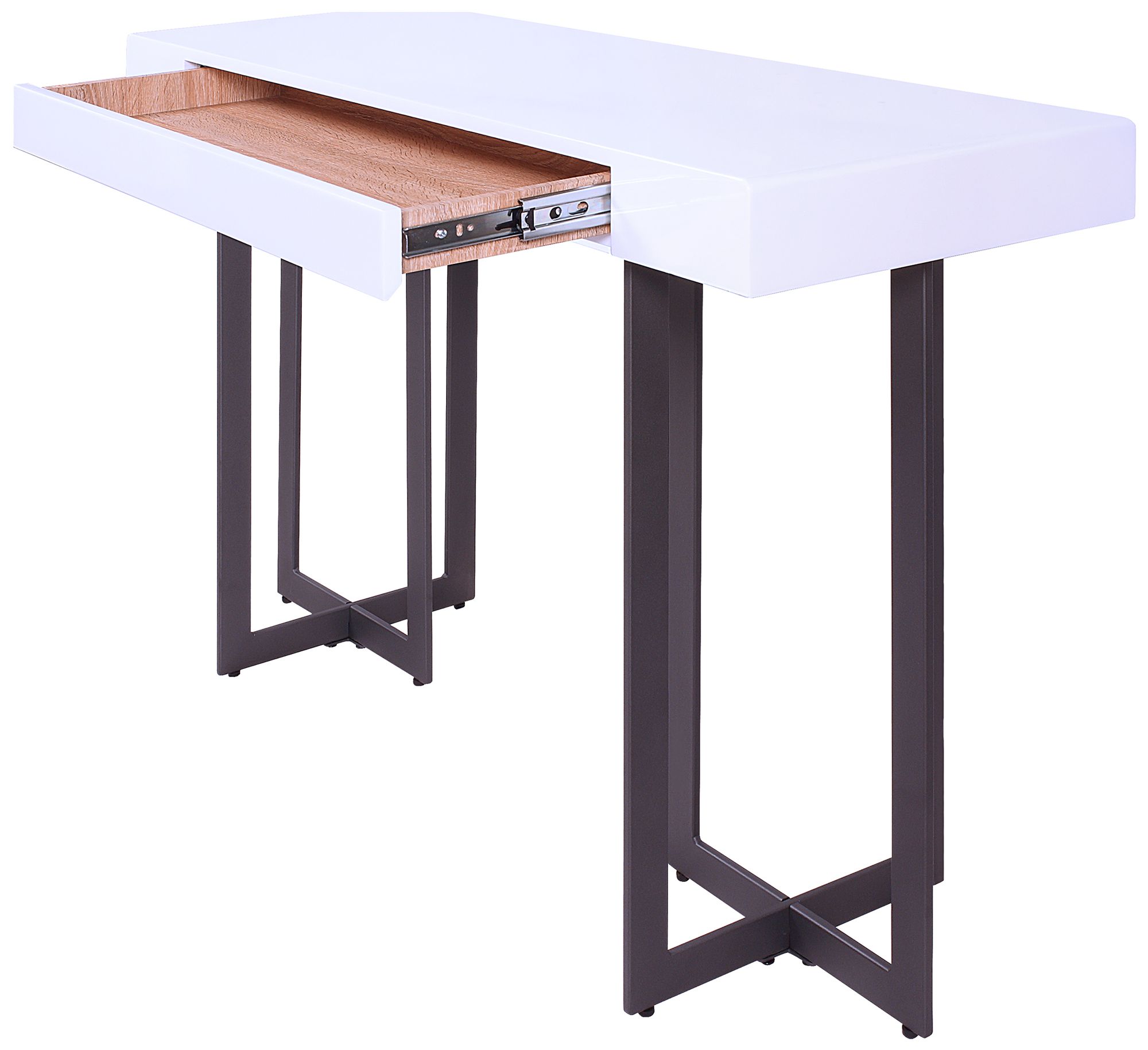 Vasket White Black 3-Piece Coffee Table Set