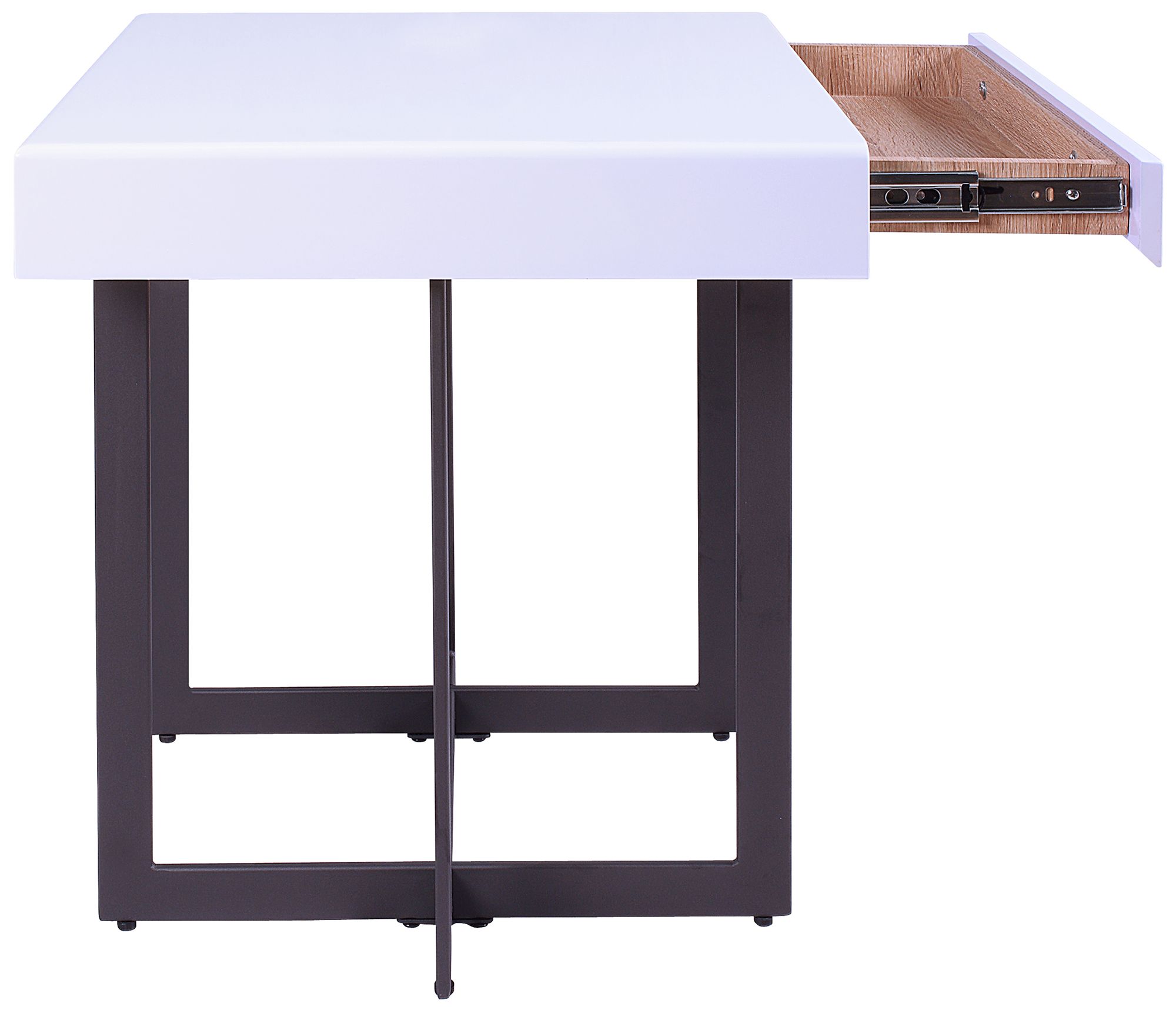 Vasket White Black 3-Piece Coffee Table Set