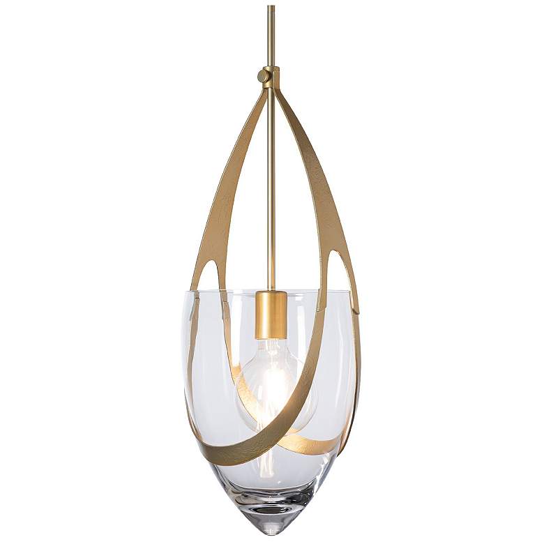 Image 1 Vaso 10.9" Wide Modern Brass Pendant