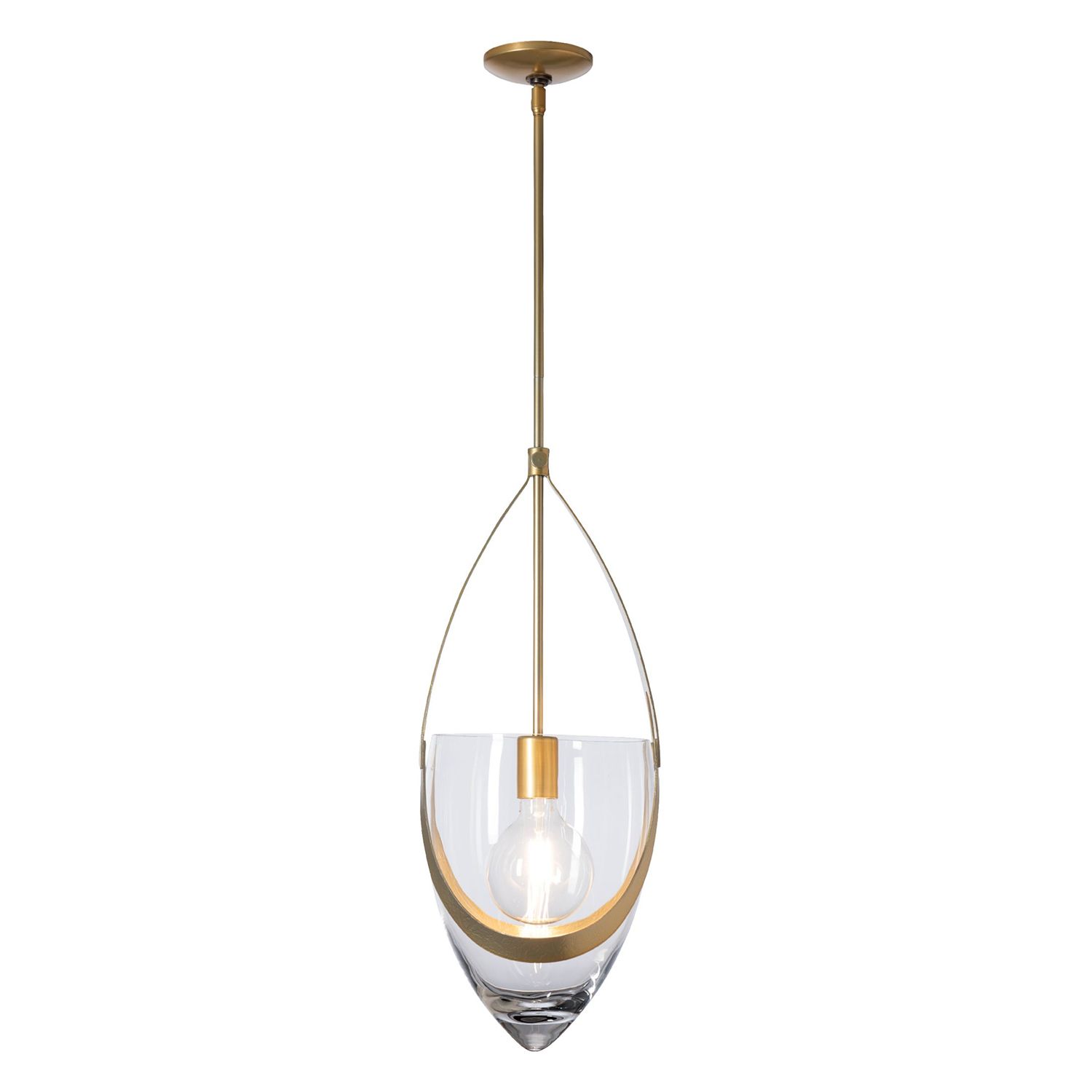 Image 2 Vaso 10.9" Wide Modern Brass Pendant more views