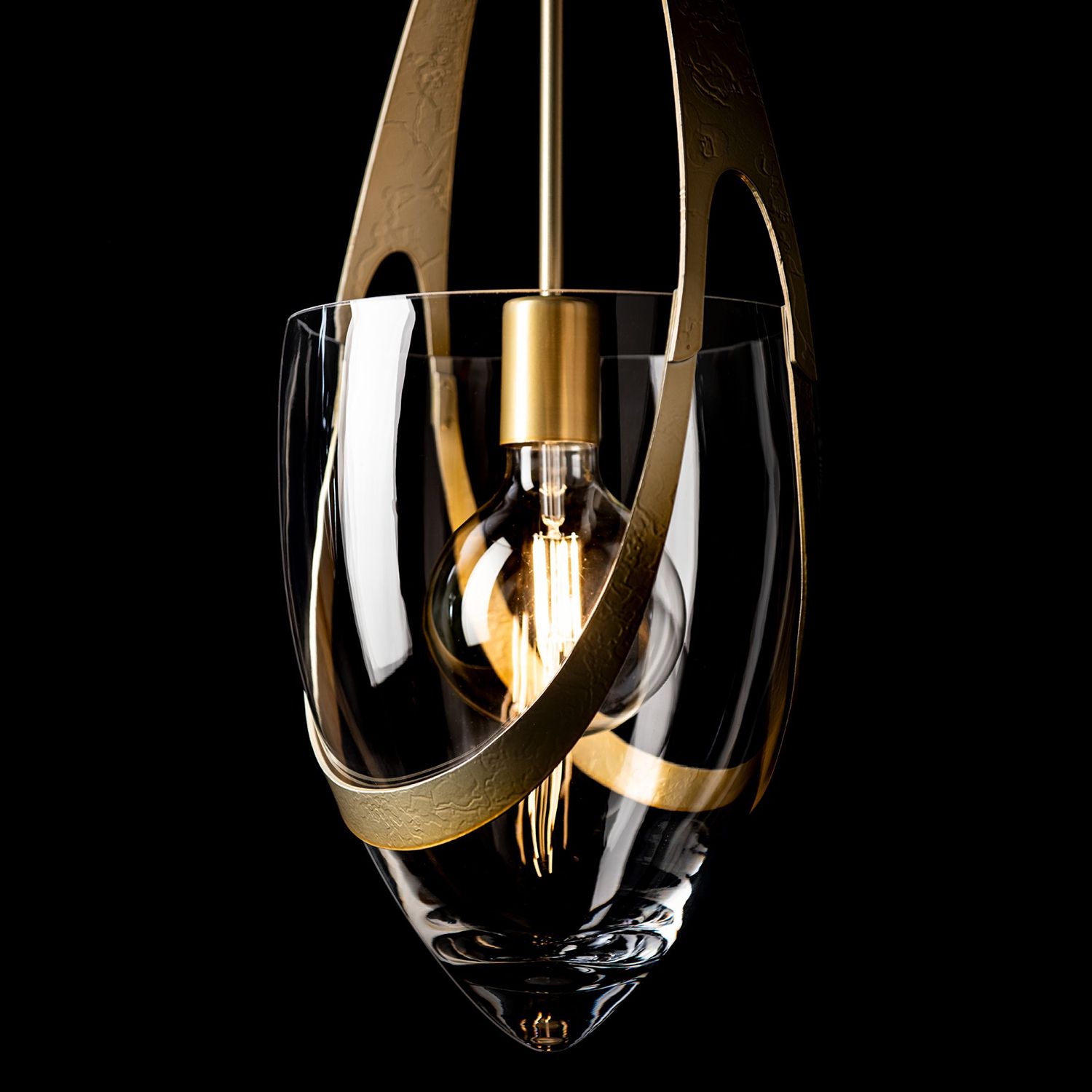 Vaso 10.9" Wide Modern Brass Pendant