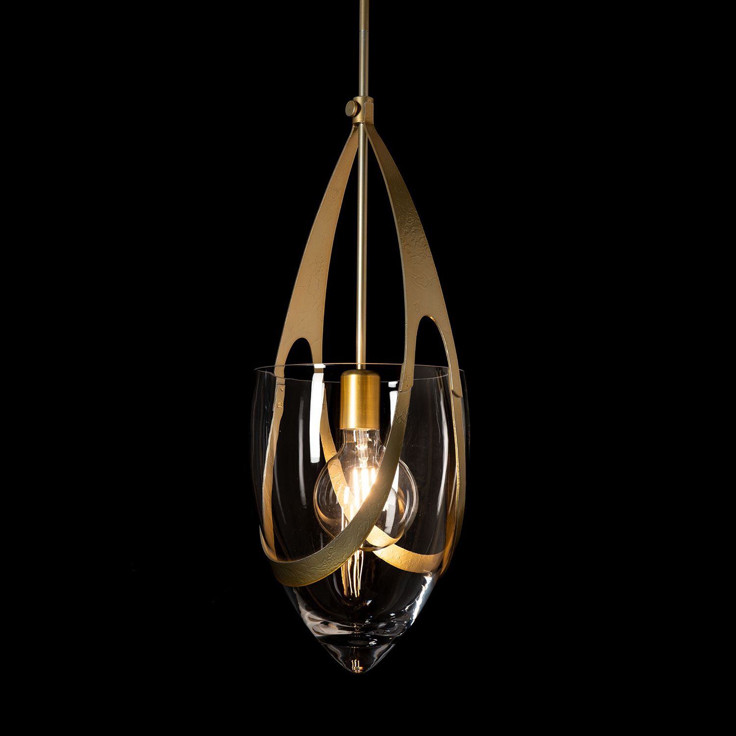 Vaso 10.9" Wide Modern Brass Pendant