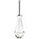 Vaso LED 3CCT 1-Light Clear Rain Drop Glass Polished Nickel Mini-Pendant