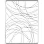 Vassa 39 1/2" High Black Wire Rectangular Metal Wall Art