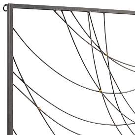 Image3 of Vassa 39 1/2" High Black Wire Rectangular Metal Wall Art more views