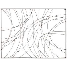 Image5 of Vassa 39 1/2" High Black Wire Rectangular Metal Wall Art more views
