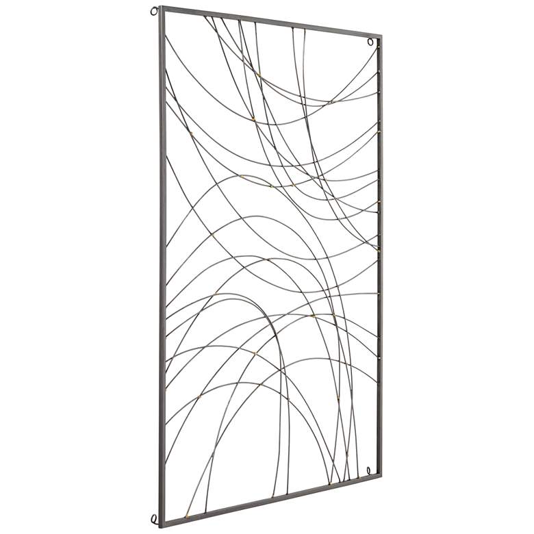 Image 6 Vassa 39 1/2" High Black Wire Rectangular Metal Wall Art more views