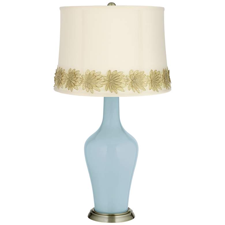 Image 1 Vast Sky Anya Table Lamp with Flower Applique Trim