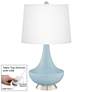 Vast Sky Gillan Glass Table Lamp with Dimmer