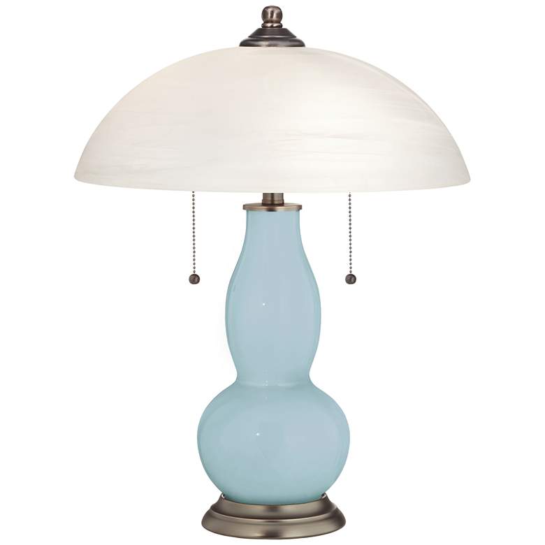 Vast Sky Gourd-Shaped Table Lamp with Alabaster Shade