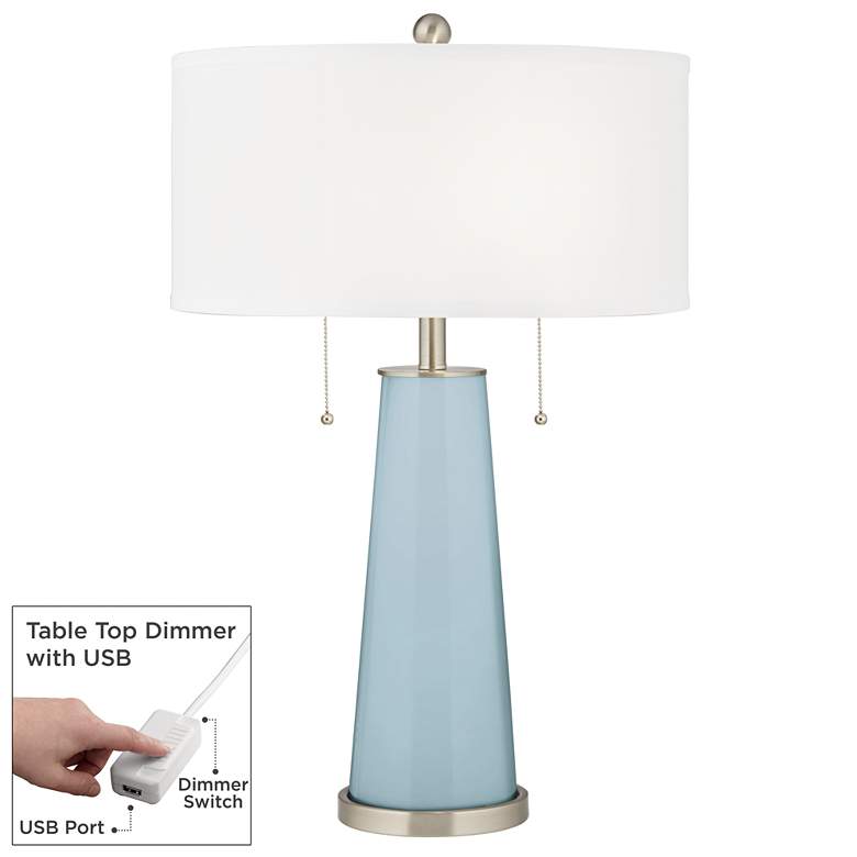 Image 1 Vast Sky Peggy Glass Table Lamp With Dimmer