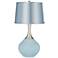 Vast Sky Satin Pale Blue Shade Spencer Table Lamp