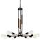 Vasto 39" Wide Iron and Wood 9-Light Sputnik Chandelier