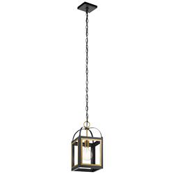 Vath 8" Pendant BLK / Brass