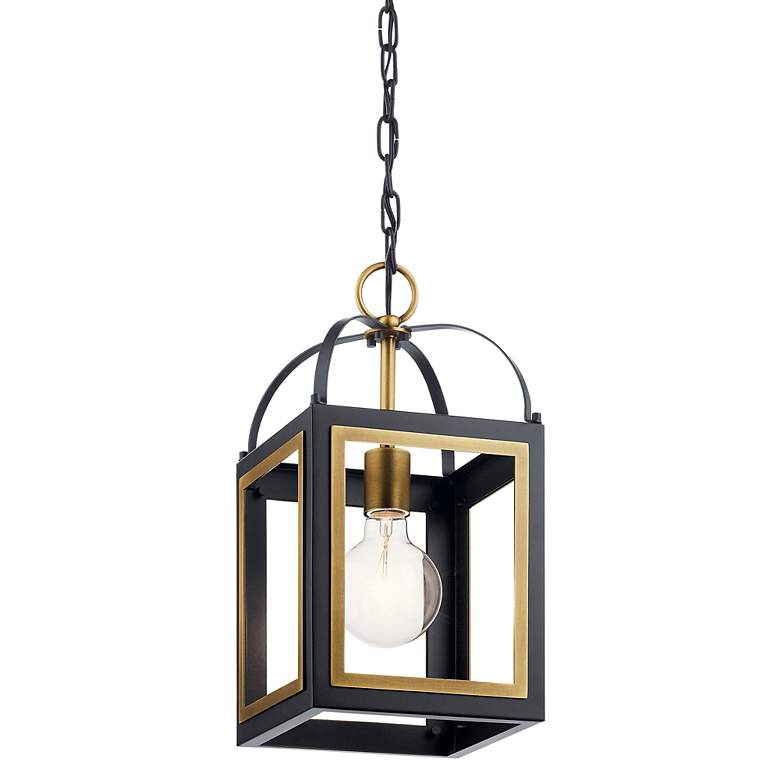 Image 2 Vath 8" Pendant BLK / Brass more views