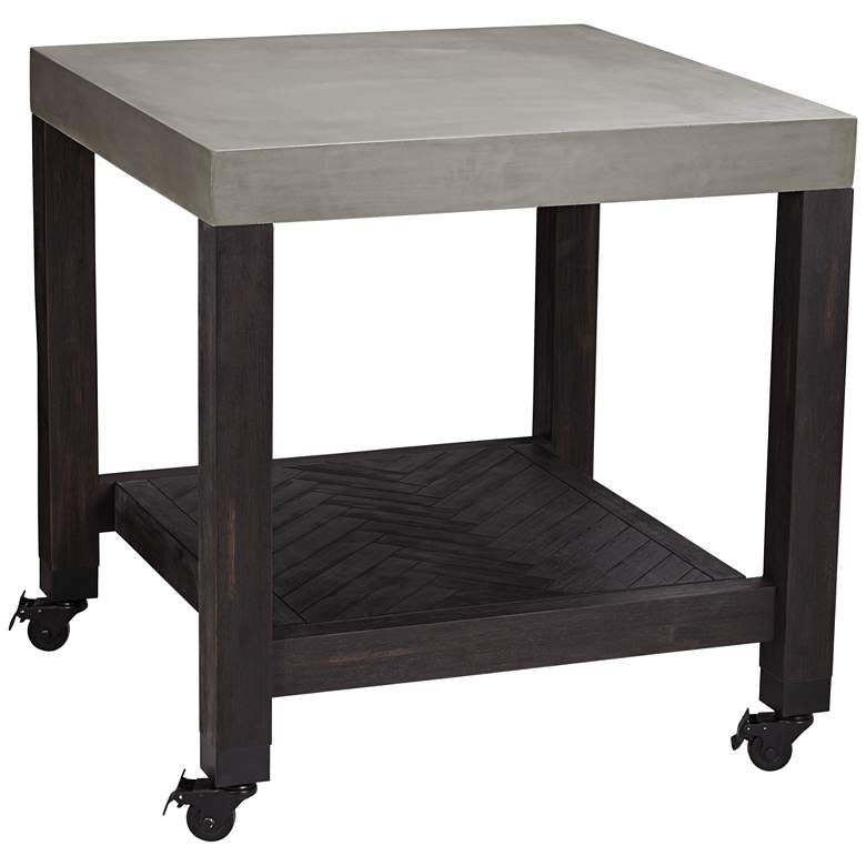 Image 1 Vaughan Dark Gray Concrete and Coffee Bean Counter Table
