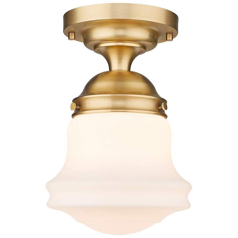 Image 3 Vaughn 10 1/2" Wide Heritage Brass Ceiling Light