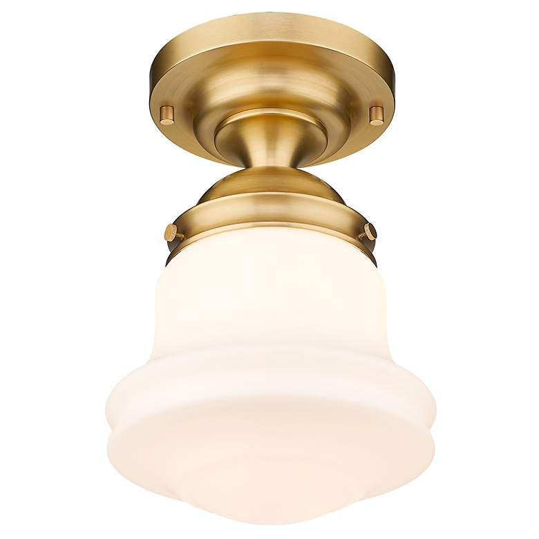 Image 7 Vaughn 10 1/2" Wide Heritage Brass Ceiling Light more views