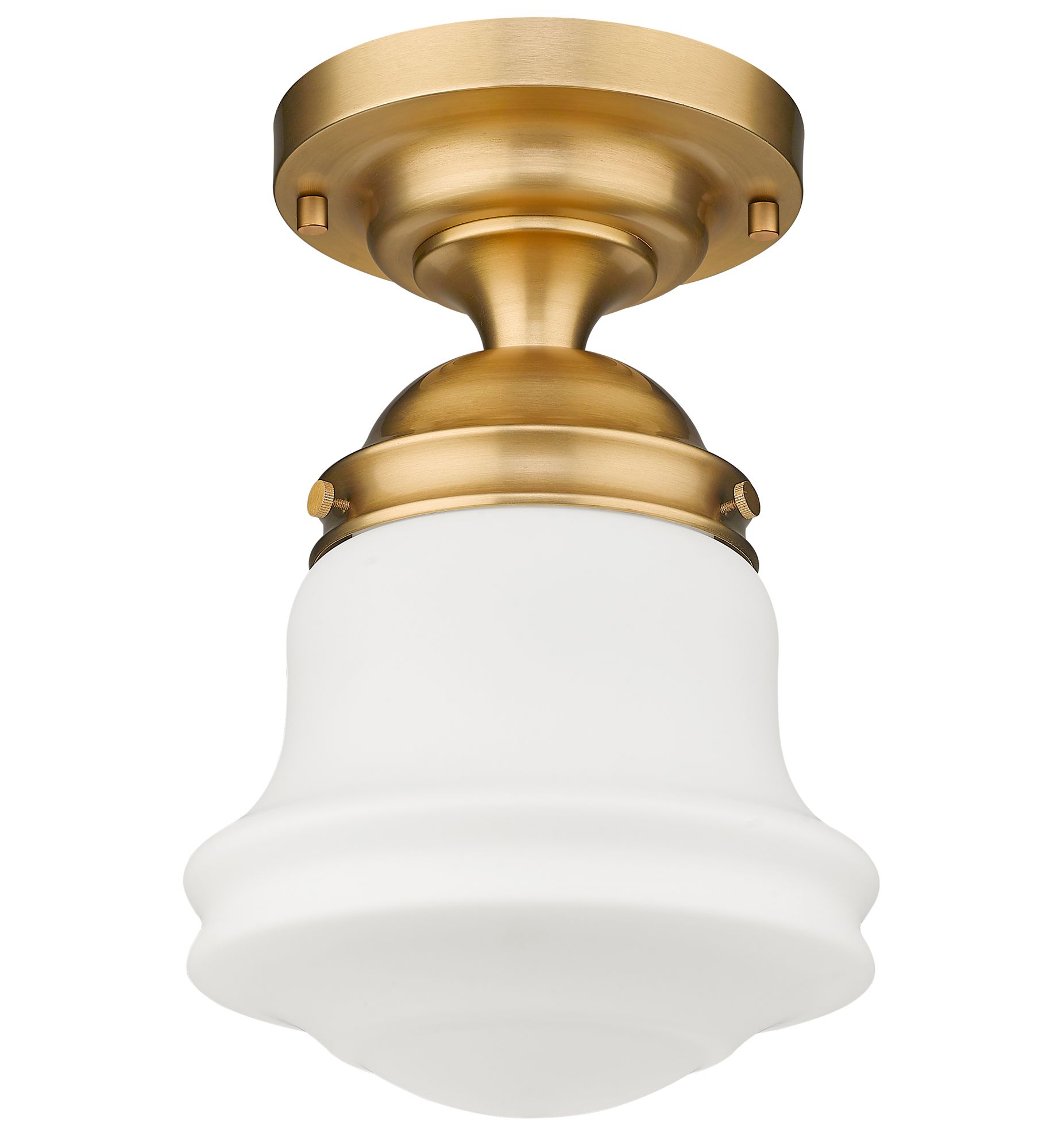 Vaughn 10 1/2" Wide Heritage Brass Ceiling Light in scene