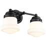 Vaughn 15 1/2" Wide Matte Black 2-Light Wall Sconce in scene