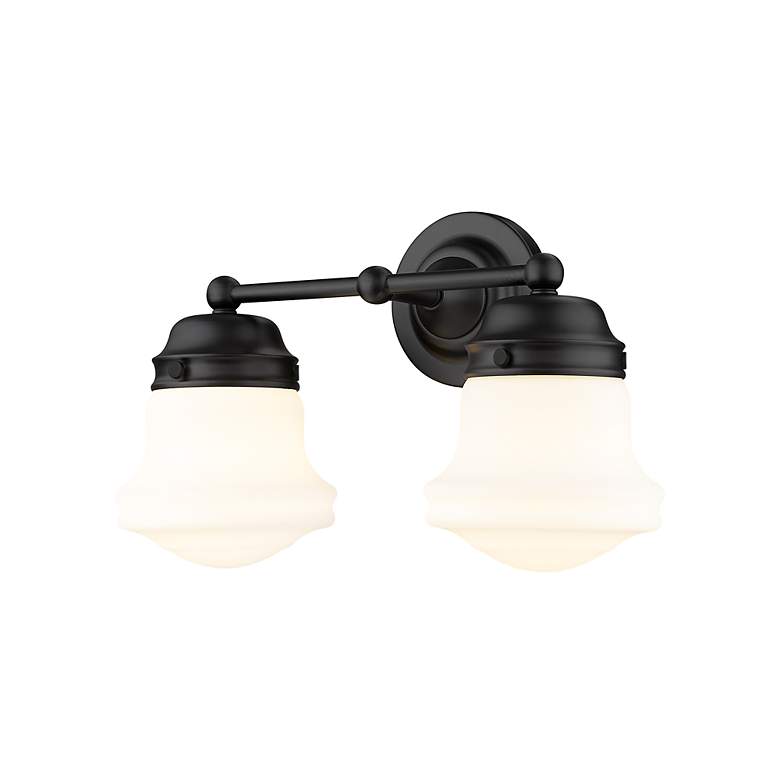 Image 7 Vaughn 15 1/2" Wide Matte Black 2-Light Wall Sconce more views