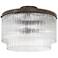 Vaughn 16" Wide Oil-Rubbed Bronze 2-Tier Drum Ceiling Light