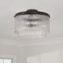 1_Vaughn 16" Wide Oil-Rubbed Bronze 2-Tier Drum Ceiling Light