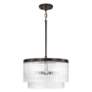 5_Vaughn 16" Wide Oil-Rubbed Bronze 2-Tier Drum Ceiling Light more views