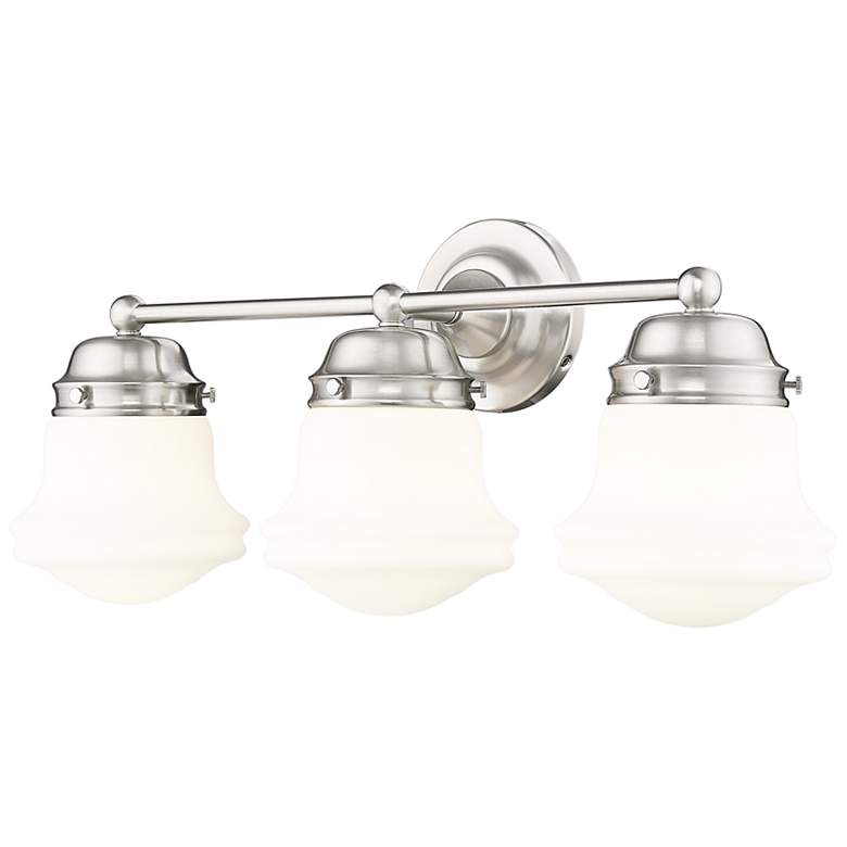 Image 2 Vaughn 22 1/2" Wide Brushed Nickel 3-Light Vanity Bath Light
