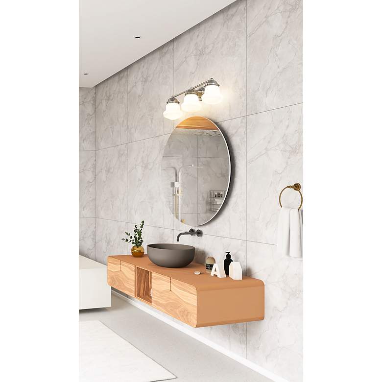 Image 3 Vaughn 22 1/2" Wide Brushed Nickel 3-Light Vanity Bath Light more views