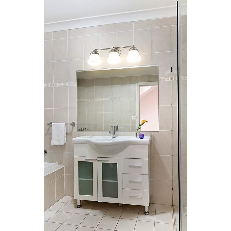 Image 4 Vaughn 22 1/2" Wide Brushed Nickel 3-Light Vanity Bath Light more views