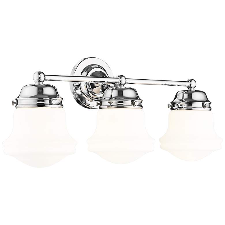 Image 2 Vaughn 22 1/2" Wide Chrome 3-Light Vanity Bath Light