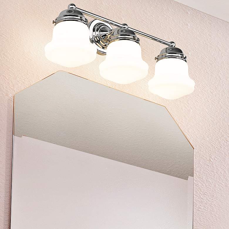 Image 1 Vaughn 22 1/2" Wide Chrome 3-Light Vanity Bath Light
