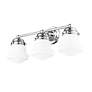 Vaughn 22 1/2" Wide Chrome 3-Light Vanity Bath Light