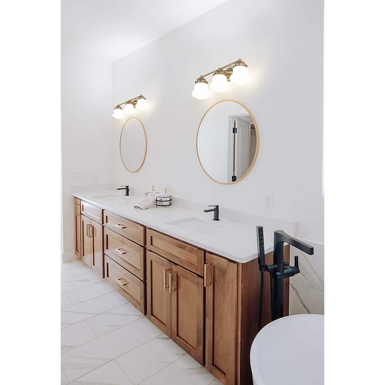 Image 3 Vaughn 22 1/2" Wide Luxe Gold 3-Light Bath Light more views